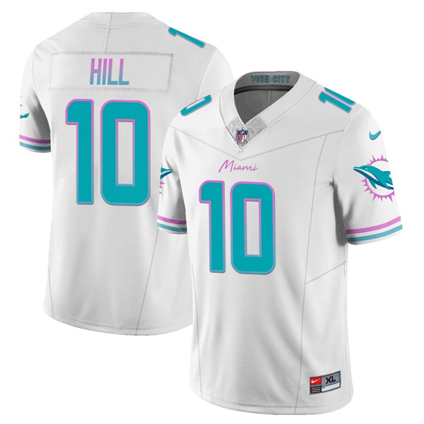 Men's Miami Dolphins #10 Tyreek Hill White 2023 F.U.S.E Alternate Vapor Limited Stitched Football Jersey